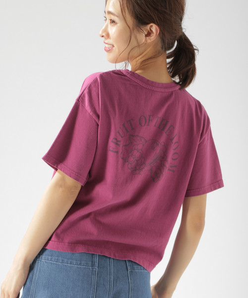 FRUIT OF THE LOOM（フルーツオブザルーム）の「【Fruit Of The Loom(フルーツオブザルーム)】別注フルーツカラーTシャツ（Tシャツ/カットソー・レディース・パープル/オフホワイト/オレンジ/グリーン・FREE）」の19枚目の写真