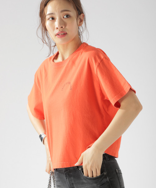 FRUIT OF THE LOOM（フルーツオブザルーム）の「【Fruit Of The Loom(フルーツオブザルーム)】別注フルーツカラーTシャツ（Tシャツ/カットソー・レディース・パープル/オフホワイト/オレンジ/グリーン・FREE）」の20枚目の写真