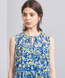 UNITED ARROWS 花柄デザインのロングワンピース ユナイテッドアローズ 柄ロングワンピース ブルー 花柄 - メルカリ