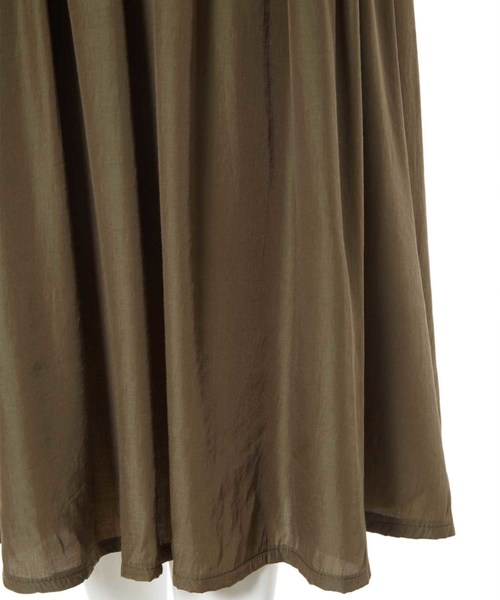 fifth（フィフス）の「ウエストギャザーロングシャツワンピース（ワンピース・レディース・ブラック/カーキ・MEDIUM）」の3枚目の写真