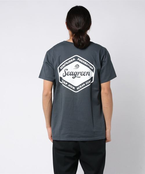 SEAGREEN(シーグリーン)の「SEAGREEN(シーグリーン)×SURFRIDER S/S 1 カットソー MSG20A8135(Tシャツ/カットソー・メンズ・ホワイト/チャコールグレー・1/2/3)」の3枚目の写真