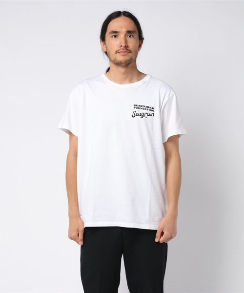 SEAGREEN(シーグリーン)の「SEAGREEN(シーグリーン)×SURFRIDER S/S 1 カットソー MSG20A8135(Tシャツ/カットソー・メンズ・ホワイト/チャコールグレー・1/2/3)」の7枚目の写真