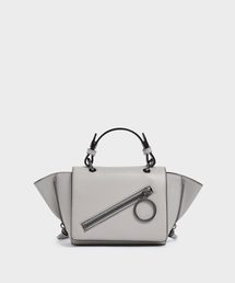 CHARLES & KEITH | ジッパーディテール トラペーズバッグ / Zipper Detail Trapeze Bag(ハンドバッグ)