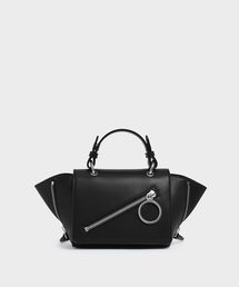 CHARLES & KEITH | ジッパーディテール トラペーズバッグ / Zipper Detail Trapeze Bag(ハンドバッグ)