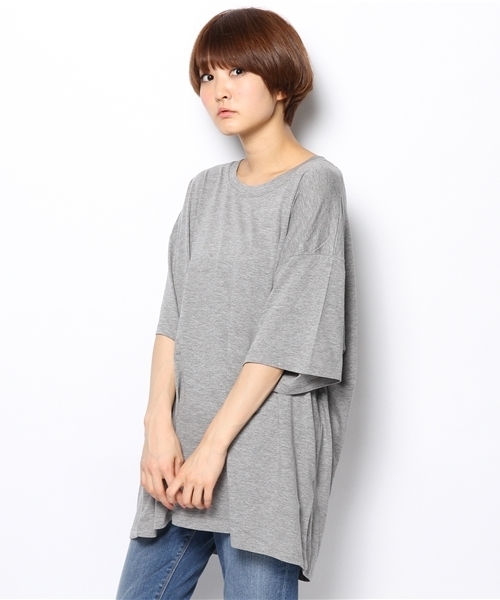 WHO'S WHO gallery（フーズフーギャラリー）の「【THE BIG】Cwall（Tシャツ/カットソー・レディース・ブラック/グレー/ホワイト・FREE）」の3枚目の写真