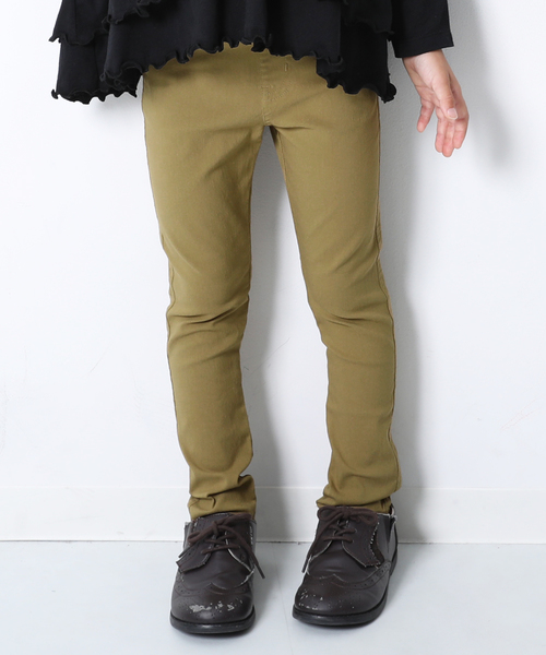 devirock(デビロック)の「ウルトラストレッチスキニーパンツ(その他パンツ・キッズ・パープル系その他/チャコール/テラコッタ/モカ/カーキ/ブラック/ベージュ・130cm/140cm/150cm/160cm/110cm/100cm/120cm)」の5枚目の写真