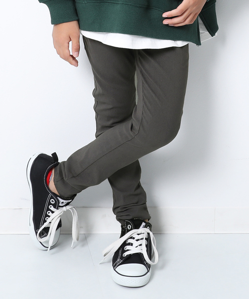 devirock(デビロック)の「ウルトラストレッチスキニーパンツ(その他パンツ・キッズ・パープル系その他/チャコール/テラコッタ/モカ/カーキ/ブラック/ベージュ・130cm/140cm/150cm/160cm/110cm/100cm/120cm)」の3枚目の写真