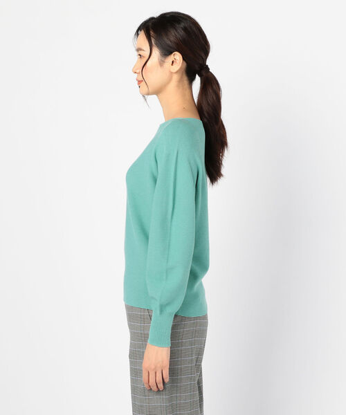 NOLLEY’S（ノーリーズ）の「ボートネックホールガーメントプルオーバーニット（ニット/セーター・レディース・ネイビー/ピンク/アイボリー/ミント/ラベンダー・1）」の7枚目の写真