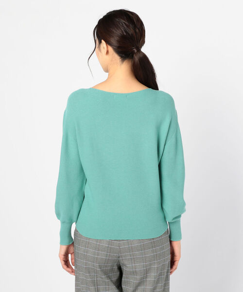 NOLLEY’S（ノーリーズ）の「ボートネックホールガーメントプルオーバーニット（ニット/セーター・レディース・ネイビー/ピンク/アイボリー/ミント/ラベンダー・1）」の8枚目の写真