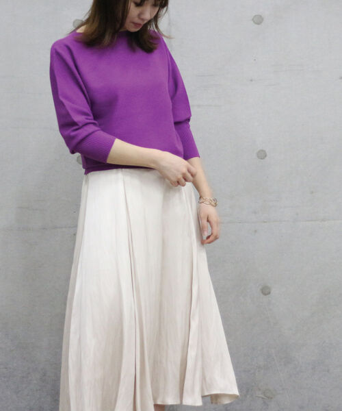 NOLLEY’S（ノーリーズ）の「ボートネックホールガーメントプルオーバーニット（ニット/セーター・レディース・ネイビー/ピンク/アイボリー/ミント/ラベンダー・1）」の18枚目の写真