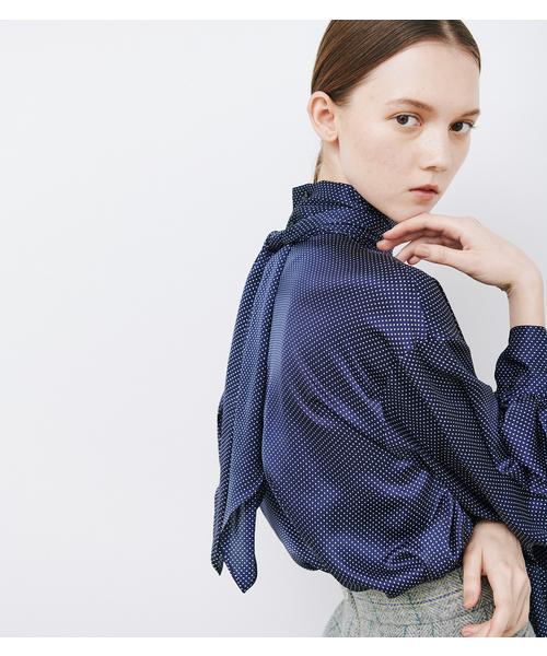 LE CIEL BLEU（ルシェルブルー）の「Dot Scarf Shirt（シャツ/ブラウス
