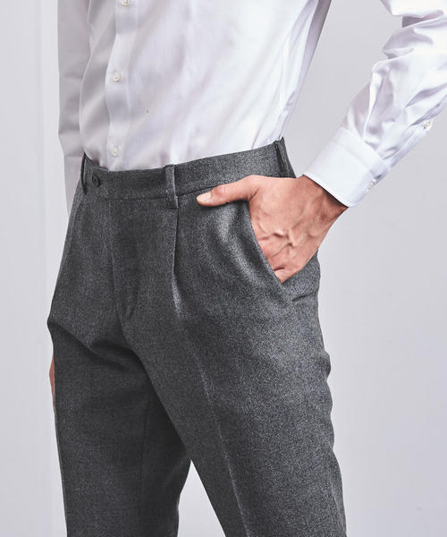 【新品/未使用】LARDINIラルディーニスラックスダークグレー44ツープリーツ 中古・古着通販】LARDINI (ラルディーニ) ウールシルクライト