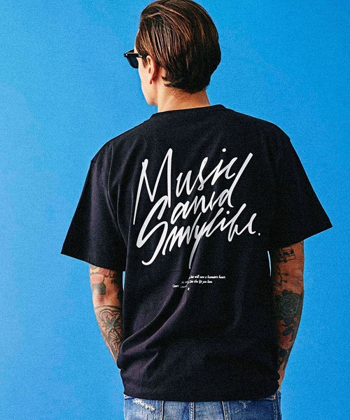 MSML(エムエスエムエル)の「MUSICSAVEDMYLIFE TEE(Tシャツ/カットソー・メンズ・ホワイト/ブラック・S/M/L)」の1枚目の写真