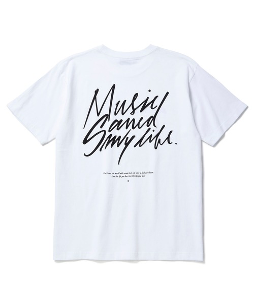 MSML(エムエスエムエル)の「MUSICSAVEDMYLIFE TEE(Tシャツ/カットソー・メンズ・ホワイト/ブラック・S/M/L)」の4枚目の写真
