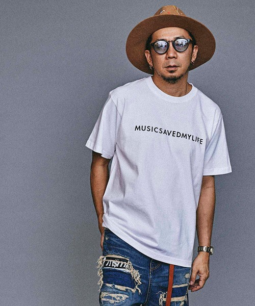 MSML(エムエスエムエル)の「MUSICSAVEDMYLIFE TEE(Tシャツ/カットソー・メンズ・ホワイト/ブラック・S/M/L)」の5枚目の写真