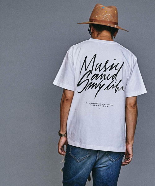 MSML(エムエスエムエル)の「MUSICSAVEDMYLIFE TEE(Tシャツ/カットソー・メンズ・ホワイト/ブラック・S/M/L)」の7枚目の写真