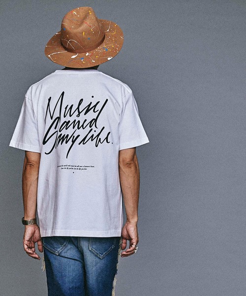 MSML(エムエスエムエル)の「MUSICSAVEDMYLIFE TEE(Tシャツ/カットソー・メンズ・ホワイト/ブラック・S/M/L)」の8枚目の写真