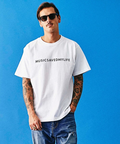 MSML(エムエスエムエル)の「MUSICSAVEDMYLIFE TEE(Tシャツ/カットソー・メンズ・ホワイト/ブラック・S/M/L)」の9枚目の写真