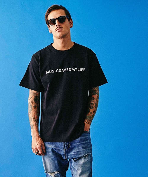MSML(エムエスエムエル)の「MUSICSAVEDMYLIFE TEE(Tシャツ/カットソー・メンズ・ホワイト/ブラック・S/M/L)」の14枚目の写真
