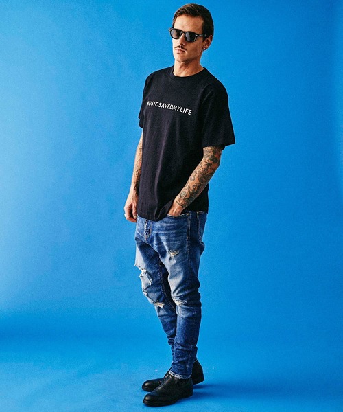 MSML(エムエスエムエル)の「MUSICSAVEDMYLIFE TEE(Tシャツ/カットソー・メンズ・ホワイト/ブラック・S/M/L)」の15枚目の写真