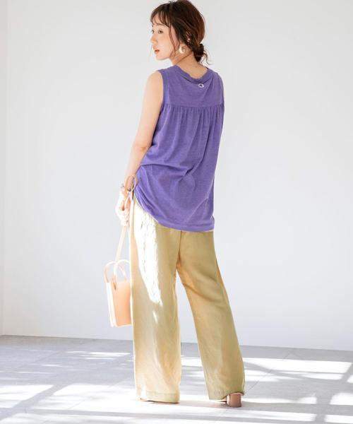 coen（コーエン）の「【WEB限定サイズ】リネンレーヨンパンツ#（その他パンツ・レディース・ベージュ/ネイビー/テラコッタ/グリーン・LARGE/SMALL/MEDIUM/X-LARGE）」の6枚目の写真