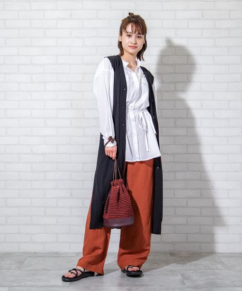 coen（コーエン）の「【WEB限定サイズ】リネンレーヨンパンツ#（その他パンツ・レディース・ベージュ/ネイビー/テラコッタ/グリーン・LARGE/SMALL/MEDIUM/X-LARGE）」の18枚目の写真