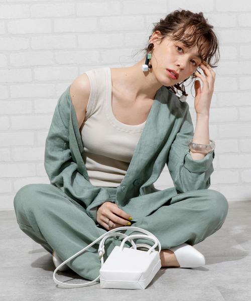 coen（コーエン）の「【WEB限定サイズ】リネンレーヨンパンツ#（その他パンツ・レディース・ベージュ/ネイビー/テラコッタ/グリーン・LARGE/SMALL/MEDIUM/X-LARGE）」の10枚目の写真