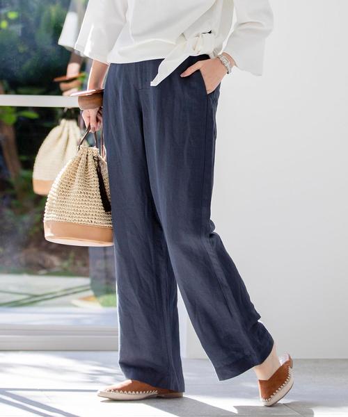 coen（コーエン）の「【WEB限定サイズ】リネンレーヨンパンツ#（その他パンツ・レディース・ベージュ/ネイビー/テラコッタ/グリーン・LARGE/SMALL/MEDIUM/X-LARGE）」の8枚目の写真