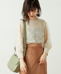 natural couture | マーガレット刺繍ブラウス(シャツ/ブラウス)