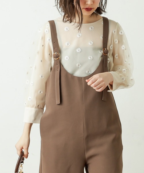 natural couture(ナチュラルクチュール)の「マーガレット刺繍ブラウス(シャツ/ブラウス・レディース・ホワイト/ブラック/ベージュ・FREE)」の22枚目の写真