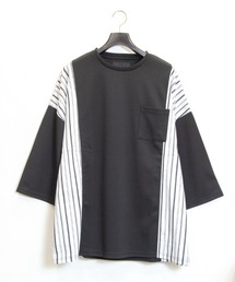 Luv maison | Luv-サイドストライプ8分袖BIG-TEE(Tシャツ/カットソー)