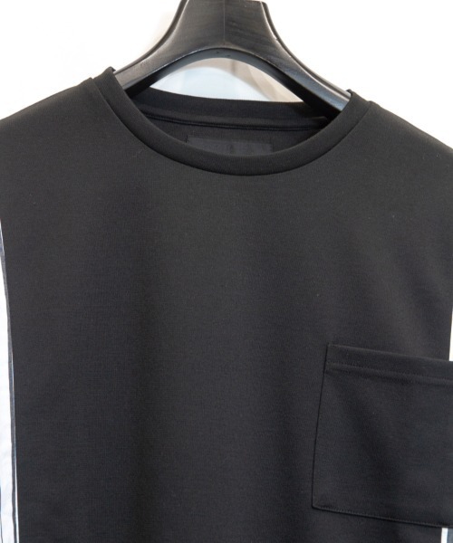 Luv maison(ラブメゾン)の「Luv-サイドストライプ8分袖BIG-TEE(Tシャツ/カットソー・メンズ・ホワイト/ブラック・M/L)」の5枚目の写真