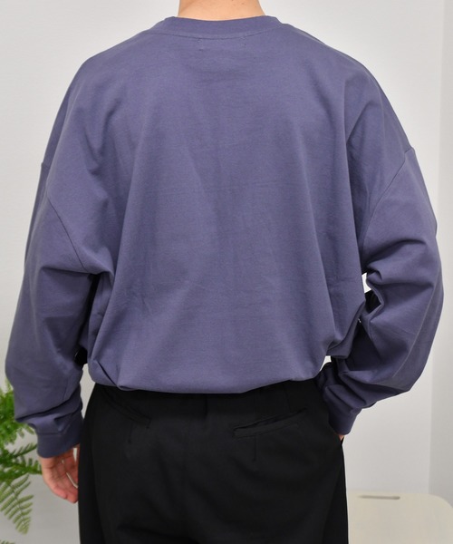 kutir(クティール)の「バラプリントロンT(Tシャツ/カットソー・メンズ・ラベンダー/ブラック/ライトブルー/ライトグリーン/オフホワイト・MEDIUM/LARGE/SMALL)」の7枚目の写真