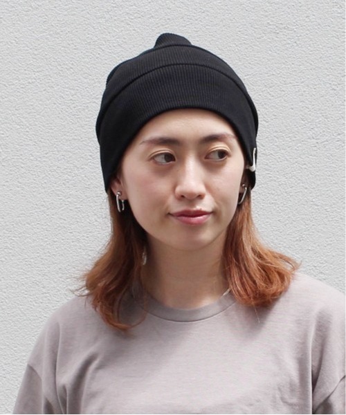 OVERRIDE(オーバーライド)の「ワッフル段々ワッチ(ニットキャップ/ビーニー・レディース・グレー/ブラック・FREE)」の10枚目の写真