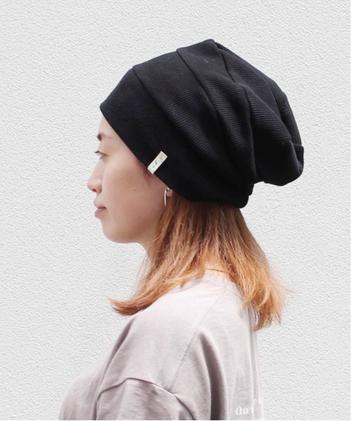 OVERRIDE(オーバーライド)の「ワッフル段々ワッチ(ニットキャップ/ビーニー・レディース・グレー/ブラック・FREE)」の11枚目の写真