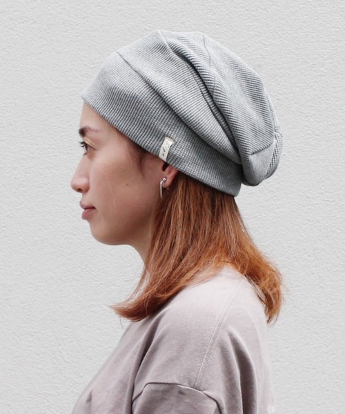 OVERRIDE(オーバーライド)の「ワッフル段々ワッチ(ニットキャップ/ビーニー・レディース・グレー/ブラック・FREE)」の14枚目の写真