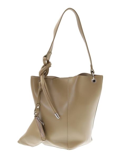 The Virgnia（ザ ヴァージニア）の「ミニポーチ付レザーライクバッグ（ショルダーバッグ・レディース・キャメル/カーキ・FREE）」の3枚目の写真