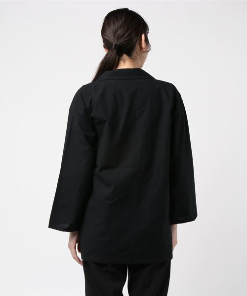 WEGO(ウィゴー)の「WEGO/【セットアップ対応商品】テーラードシャツジャケット(テーラードジャケット・レディース・ブラック/アイボリー/グレー系その他2・FREE)」の5枚目の写真