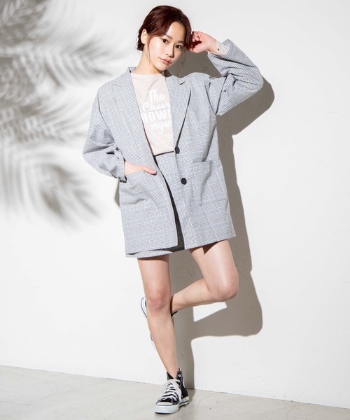 WEGO(ウィゴー)の「WEGO/【セットアップ対応商品】テーラードシャツジャケット(テーラードジャケット・レディース・ブラック/アイボリー/グレー系その他2・FREE)」の22枚目の写真