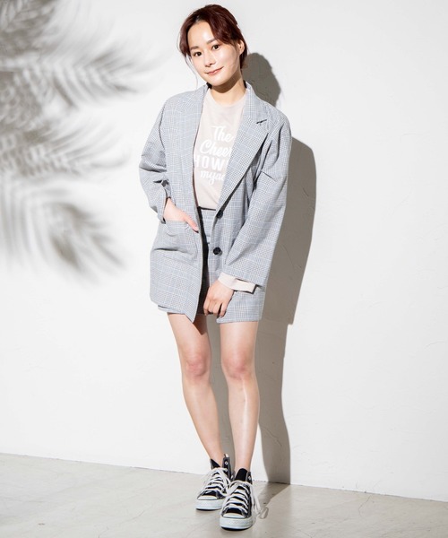 WEGO(ウィゴー)の「WEGO/【セットアップ対応商品】テーラードシャツジャケット(テーラードジャケット・レディース・ブラック/アイボリー/グレー系その他2・FREE)」の21枚目の写真