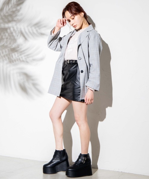 WEGO(ウィゴー)の「WEGO/【セットアップ対応商品】テーラードシャツジャケット(テーラードジャケット・レディース・ブラック/アイボリー/グレー系その他2・FREE)」の19枚目の写真