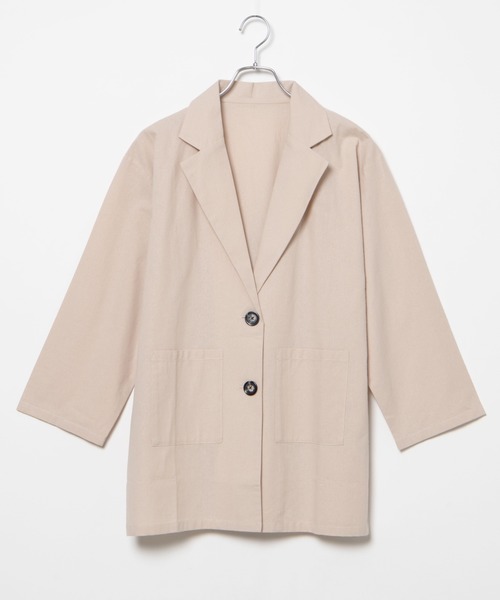 WEGO(ウィゴー)の「WEGO/【セットアップ対応商品】テーラードシャツジャケット(テーラードジャケット・レディース・ブラック/アイボリー/グレー系その他2・FREE)」の16枚目の写真