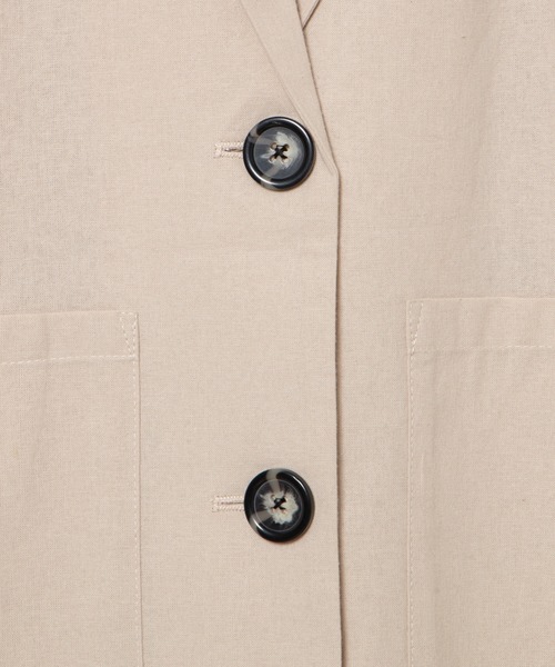 WEGO(ウィゴー)の「WEGO/【セットアップ対応商品】テーラードシャツジャケット(テーラードジャケット・レディース・ブラック/アイボリー/グレー系その他2・FREE)」の11枚目の写真