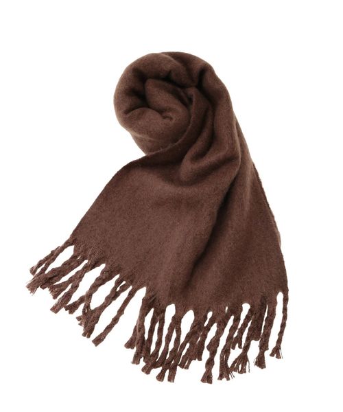 Ungrid（アングリッド）の「フリンジ大判マフラ－（マフラー・レディース・アイボリー/グリーン/ダークブラウン/モカ・FREE）」の10枚目の写真