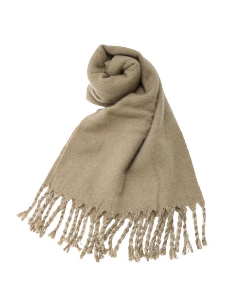 Ungrid（アングリッド）の「フリンジ大判マフラ－（マフラー・レディース・アイボリー/グリーン/ダークブラウン/モカ・FREE）」の11枚目の写真