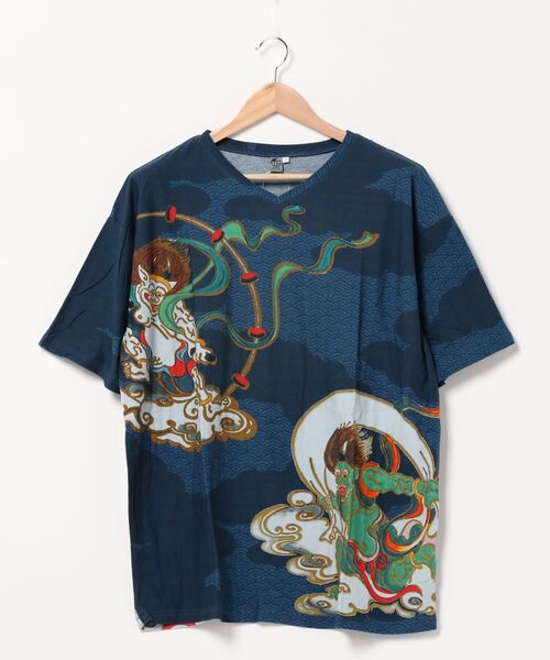 カヤ（カヤ）の「【カヤ】浮世絵メンズTシャツ（Tシャツ/カットソー・メンズ・ホワイト/ブラック/ネイビー/ブルー/ベージュ/ダークネイビー・M/L）」の6枚目の写真
