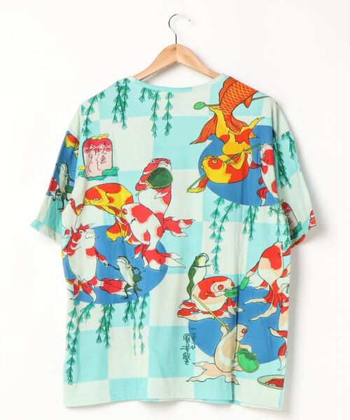 カヤ（カヤ）の「【カヤ】浮世絵メンズTシャツ（Tシャツ/カットソー・メンズ・ホワイト/ブラック/ネイビー/ブルー/ベージュ/ダークネイビー・M/L）」の17枚目の写真
