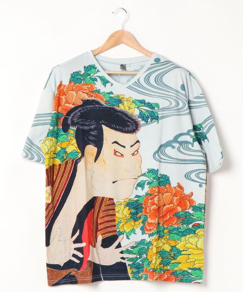 カヤ（カヤ）の「【カヤ】浮世絵メンズTシャツ（Tシャツ/カットソー・メンズ・ホワイト/ブラック/ネイビー/ブルー/ベージュ/ダークネイビー・M/L）」の8枚目の写真