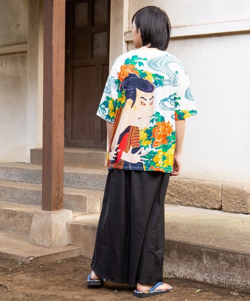 カヤ（カヤ）の「【カヤ】浮世絵メンズTシャツ（Tシャツ/カットソー・メンズ・ホワイト/ブラック/ネイビー/ブルー/ベージュ/ダークネイビー・M/L）」の15枚目の写真