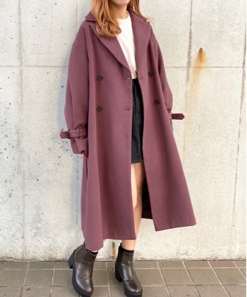 apres jour(アプレジュール)の「袖ボリュームコート【ZOZOTOWN限定アイテム】20AW☆(チェスターコート・レディース・ダークブラウン/モカ/スモークピンク/ライトベージュ・フリー)」の4枚目の写真